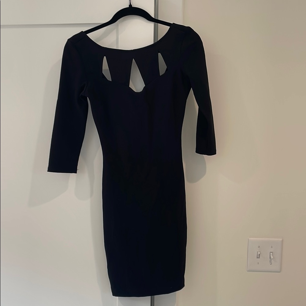 Elegant Black Cutout Dress